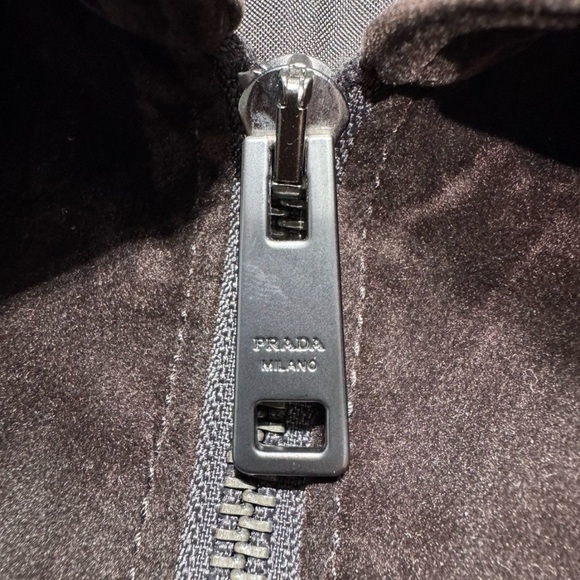 Prada Dark Brown Velvet Shirt Jacket - Picture 5 of 7